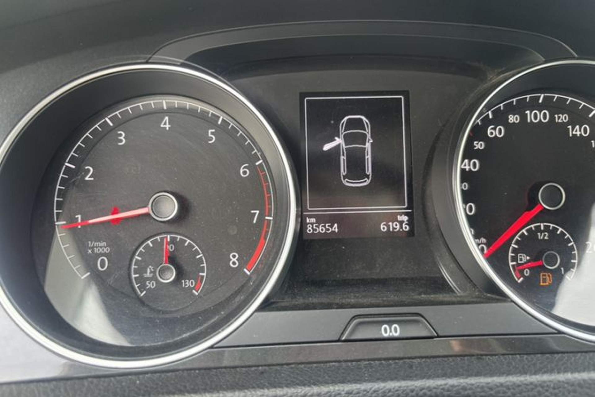 Used Volkswagen Golf 2018 230TSI Automatic Comfort Model Odometer Close Up