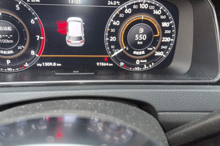 Used Volkswagen Golf 2020 280TSI DSG R-Line Version Odometer Close Up