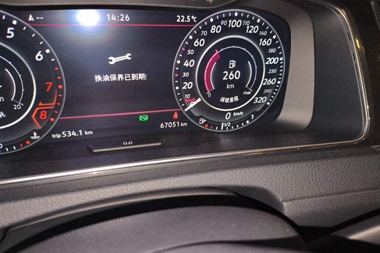 Used Volkswagen Golf 2020 Zhiai Edition 280TSI DSG Luxury Model Odometer Close Up