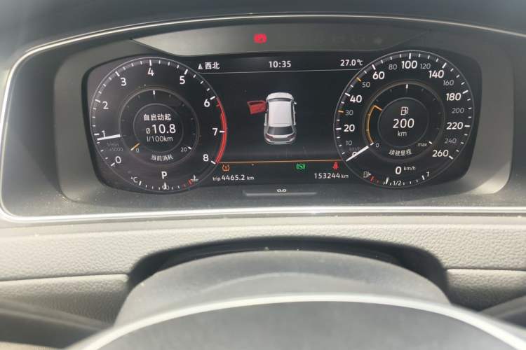 Used Volkswagen Golf 2020 Zhiai Edition 280TSI DSG Luxury Model Odometer Close Up
