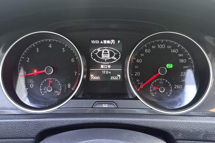 Used Volkswagen Golf 2020 Zhiai Edition 280TSI DSG Comfort Model Odometer Close Up