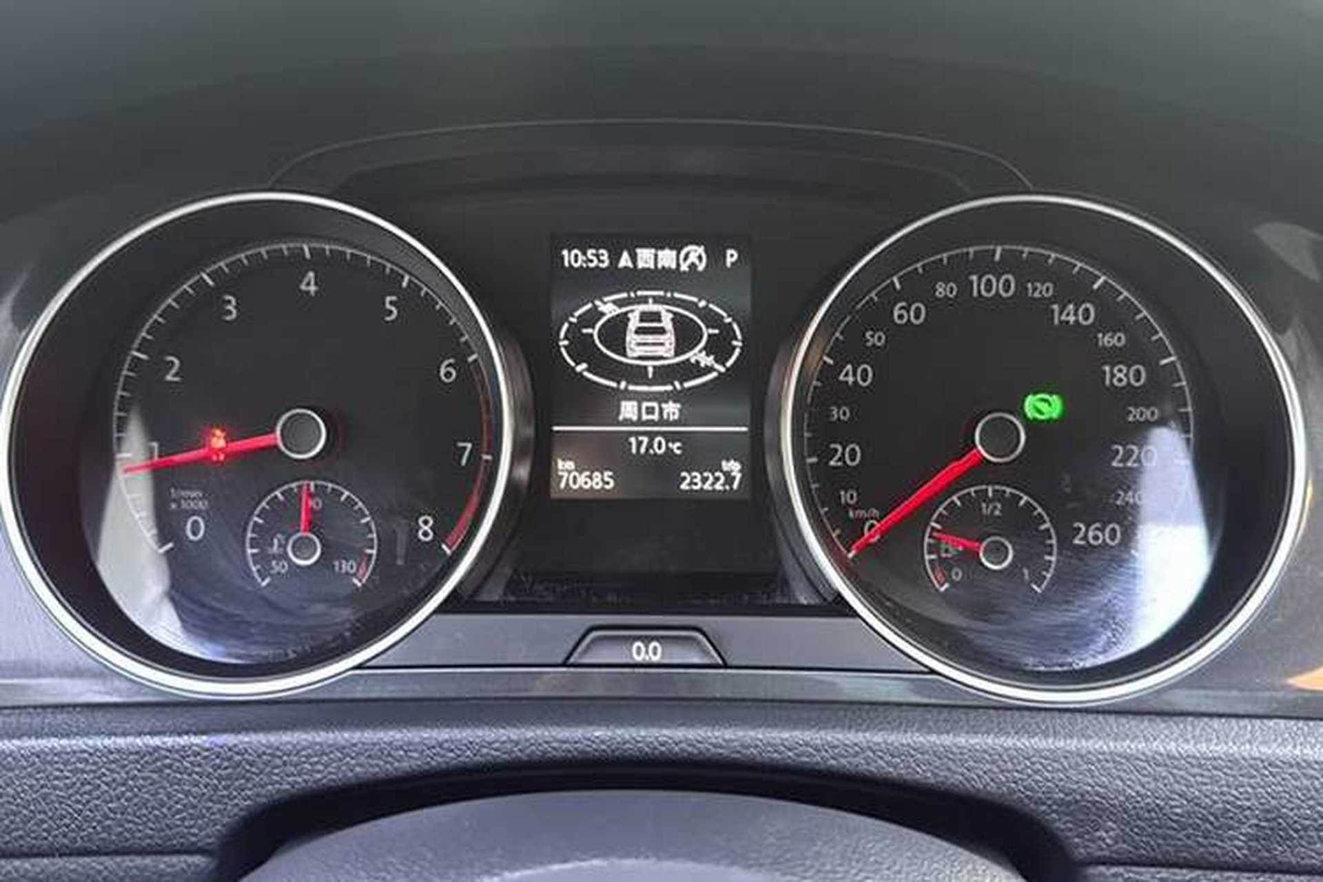 Used Volkswagen Golf 2020 Zhiai Edition 280TSI DSG Comfort Model Odometer Close Up