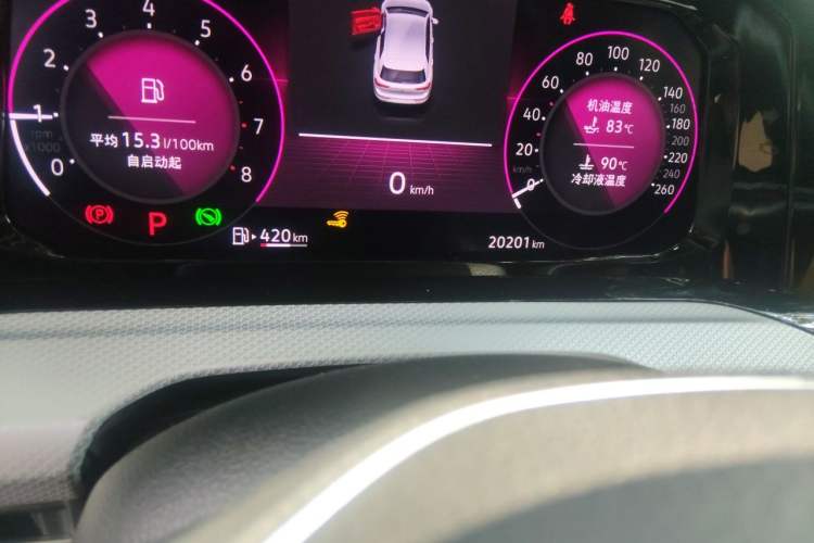 Used Volkswagen Golf 2021 280TSI DSG Pro Odometer Close Up