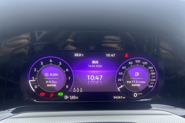 Used Volkswagen Golf 2021 280TSI DSG Pro Odometer Close Up