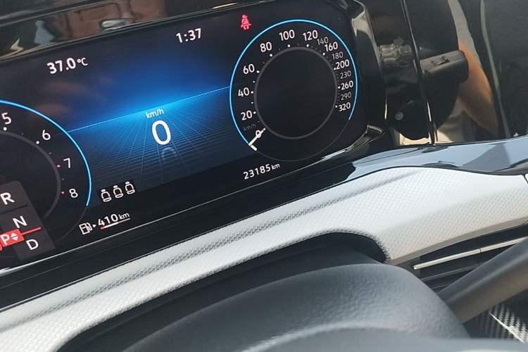 Used Volkswagen Golf 2021 280TSI DSG Pro Odometer Close Up