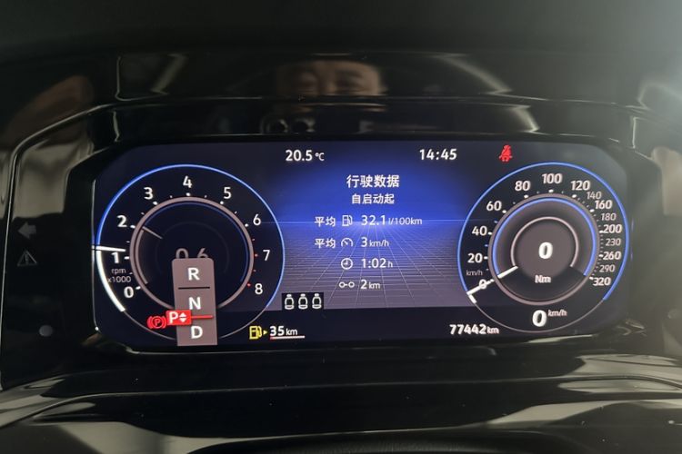 Used Volkswagen Golf 2021 280TSI DSG R-Line Odometer Close Up