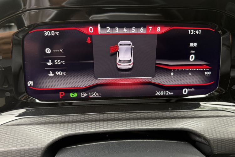 Used Volkswagen Golf 2021 280TSI DSG Pro Odometer Close Up