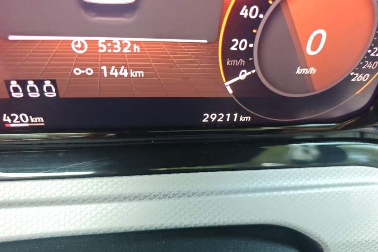 Used Volkswagen Golf 2021 280TSI DSG 30th Anniversary Edition Odometer Close Up