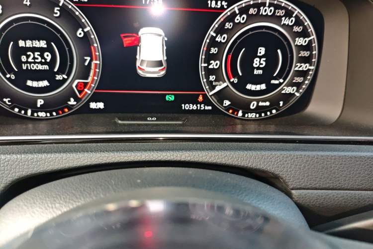 Used Volkswagen Golf GTI 2019 2.0 TSI GTI China V Standard Odometer Close Up