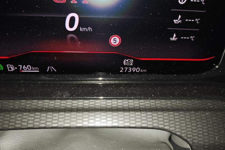 Used Volkswagen Golf GTI 2021 380TSI DSG GTI Odometer Close Up