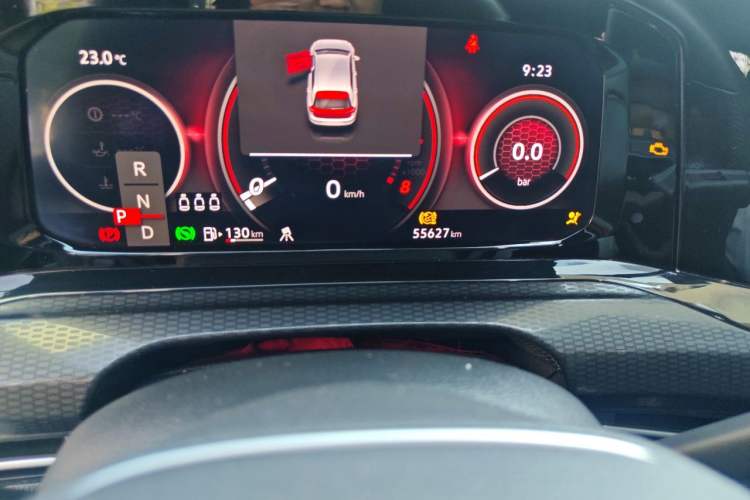 Used Volkswagen Golf GTI 2023 380TSI DSG GTI Odometer Close Up