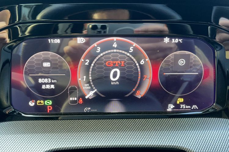 Used Volkswagen Golf GTI 2025 380TSI DSG GTI Odometer Close Up