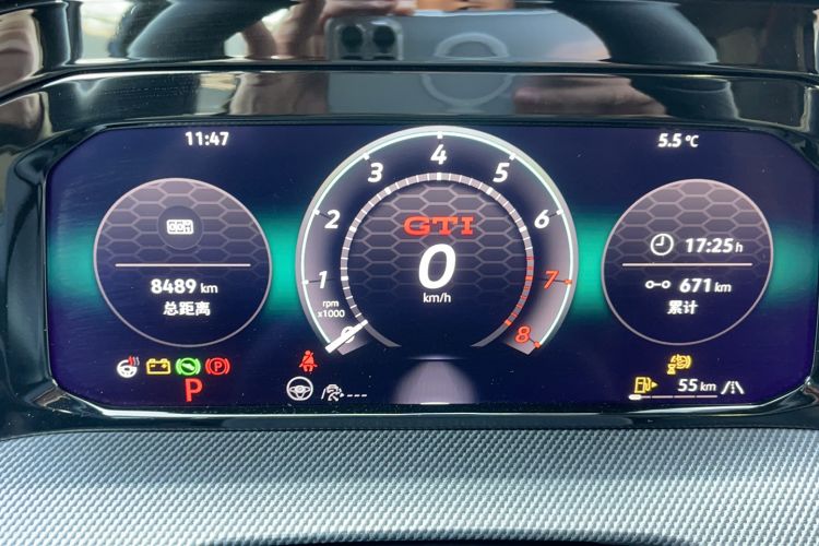 Used Volkswagen Golf GTI 2025 380TSI DSG GTI Odometer Close Up