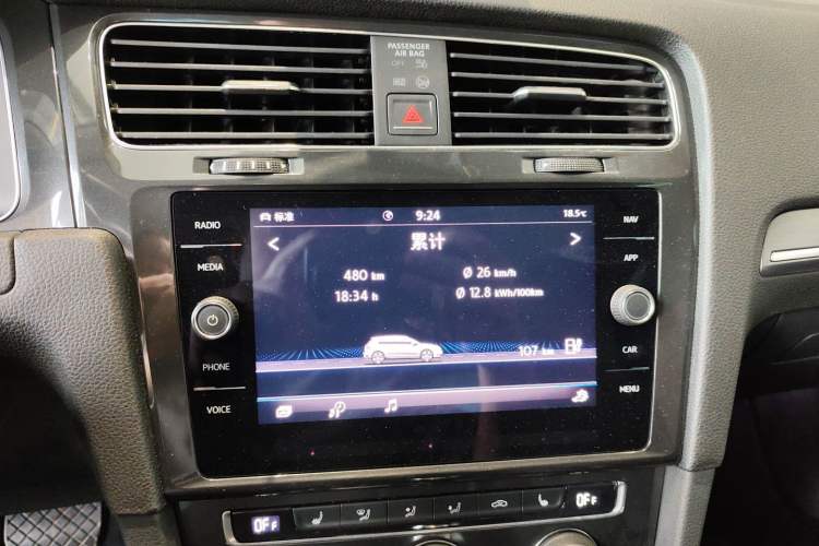 Used Volkswagen Golf New Energy 2018 e-Golf Audio And AC Panel