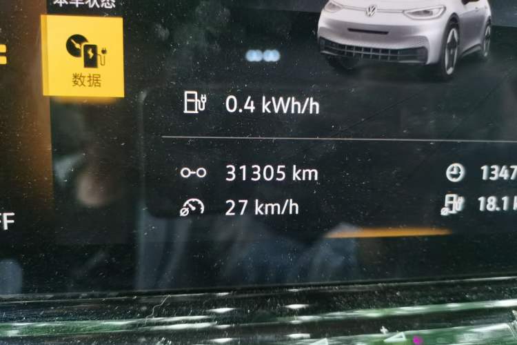 Used Volkswagen ID.3 2023 Upgraded Version Smart Intelligence Edition Odometer Close Up