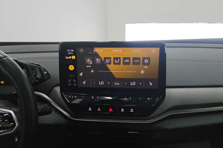 Used Volkswagen ID.4 CROZZ 2021 Long-Range Lite PRO Two-Wheel Drive Version Audio And AC Panel