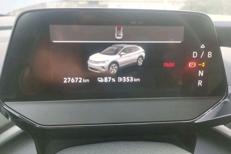 Used Volkswagen ID.4 CROZZ 2021 Long-Range PRO Two-Wheel Drive Version Odometer Close Up