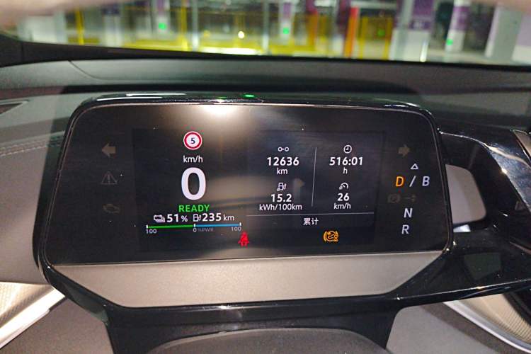 Used Volkswagen ID.4 CROZZ 2021 Long-Range Lite PRO Two-Wheel Drive Version Odometer Close Up
