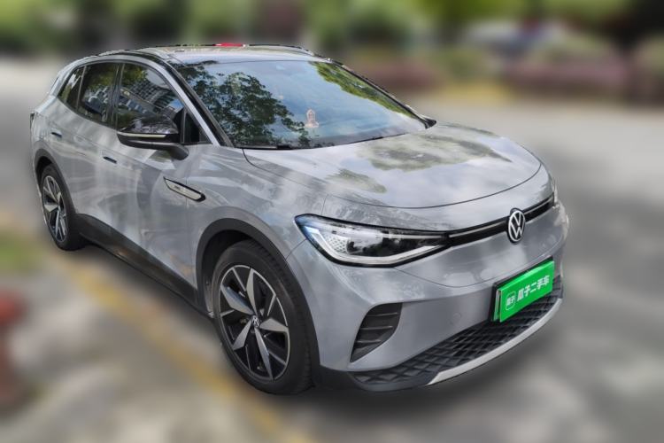 Used Volkswagen ID.4 CROZZ 2021 Yeyue First-Edition Two-Wheel-Drive Version Front Right 45 Deg