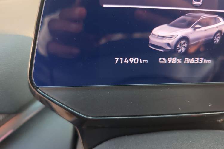 Used Volkswagen ID.4 CROZZ 2021 Long-Range PRO Two-Wheel Drive Version Odometer Close Up