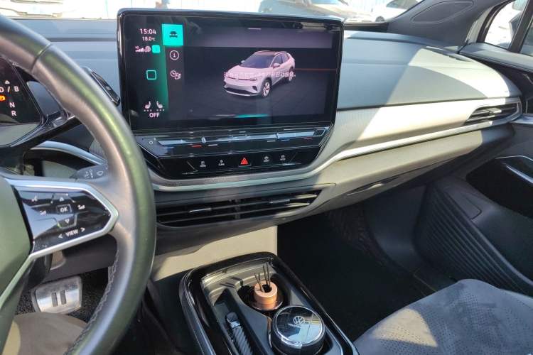 Used Volkswagen ID.4 CROZZ 2021 Long-Range Lite PRO Two-Wheel Drive Version Audio And AC Panel