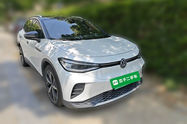 Used Volkswagen ID.4 CROZZ 2021 Yeyue First-Edition Two-Wheel-Drive Version Front Right 45 Deg