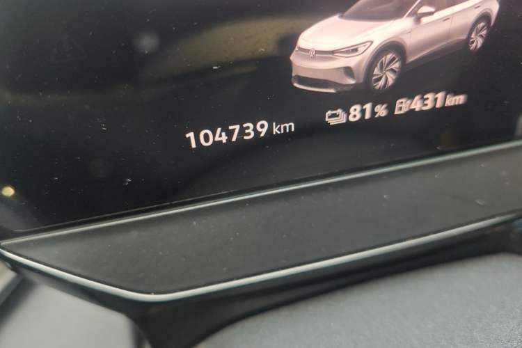 Used Volkswagen ID.4 CROZZ 2021 Long-Range PRO Two-Wheel Drive Version Odometer Close Up