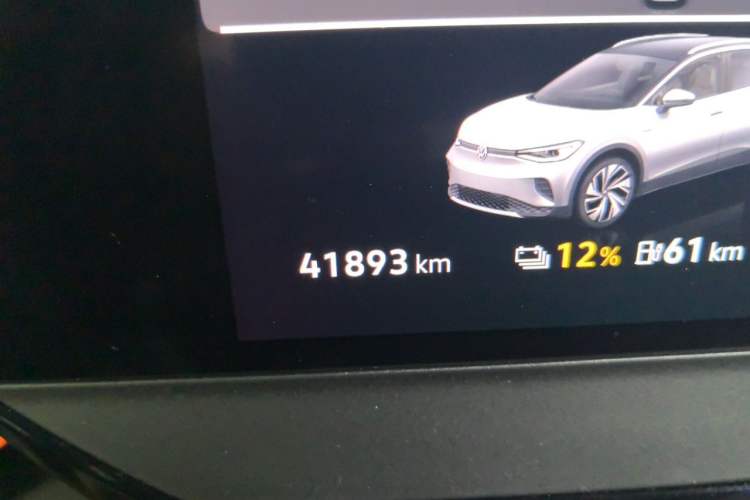 Used Volkswagen ID.4 CROZZ 2021 High-Performance PRIME Four-Wheel Drive Version Odometer Close Up