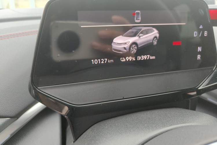 Used Volkswagen ID.4 CROZZ 2021 High-Performance PRIME Four-Wheel Drive Version Odometer Close Up