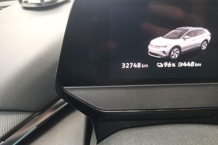 Used Volkswagen ID.4 CROZZ 2021 Long-Range PRO Two-Wheel Drive Version Odometer Close Up