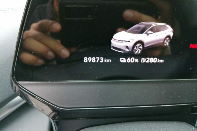 Used Volkswagen ID.4 CROZZ 2024 PRO Model Odometer Close Up
