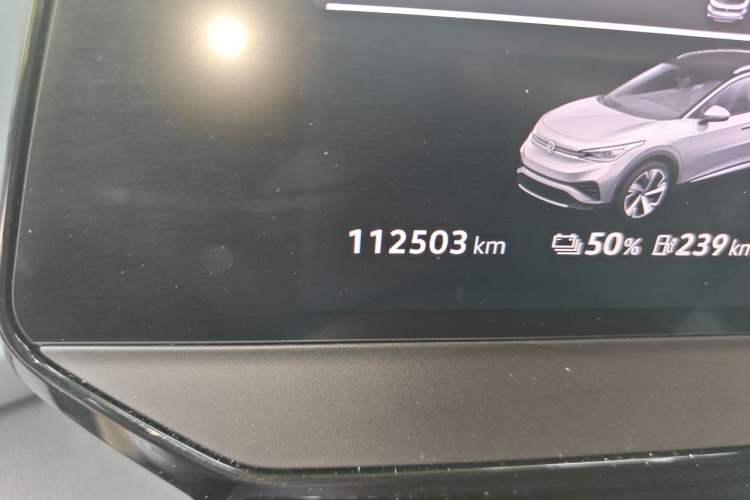 Used Volkswagen ID.4 X 2021 Pro Smart Long-Range Edition Odometer Close Up