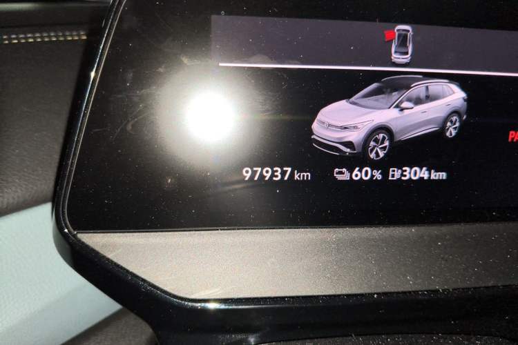 Used Volkswagen ID.4 X 2021 Pro Smart Long-Range Edition Odometer Close Up