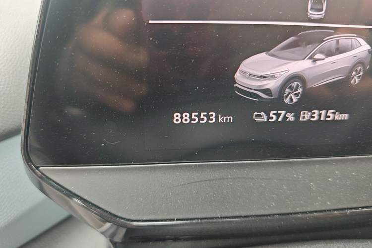 Used Volkswagen ID.4 X 2021 Pure+ Long-Range Edition Odometer Close Up