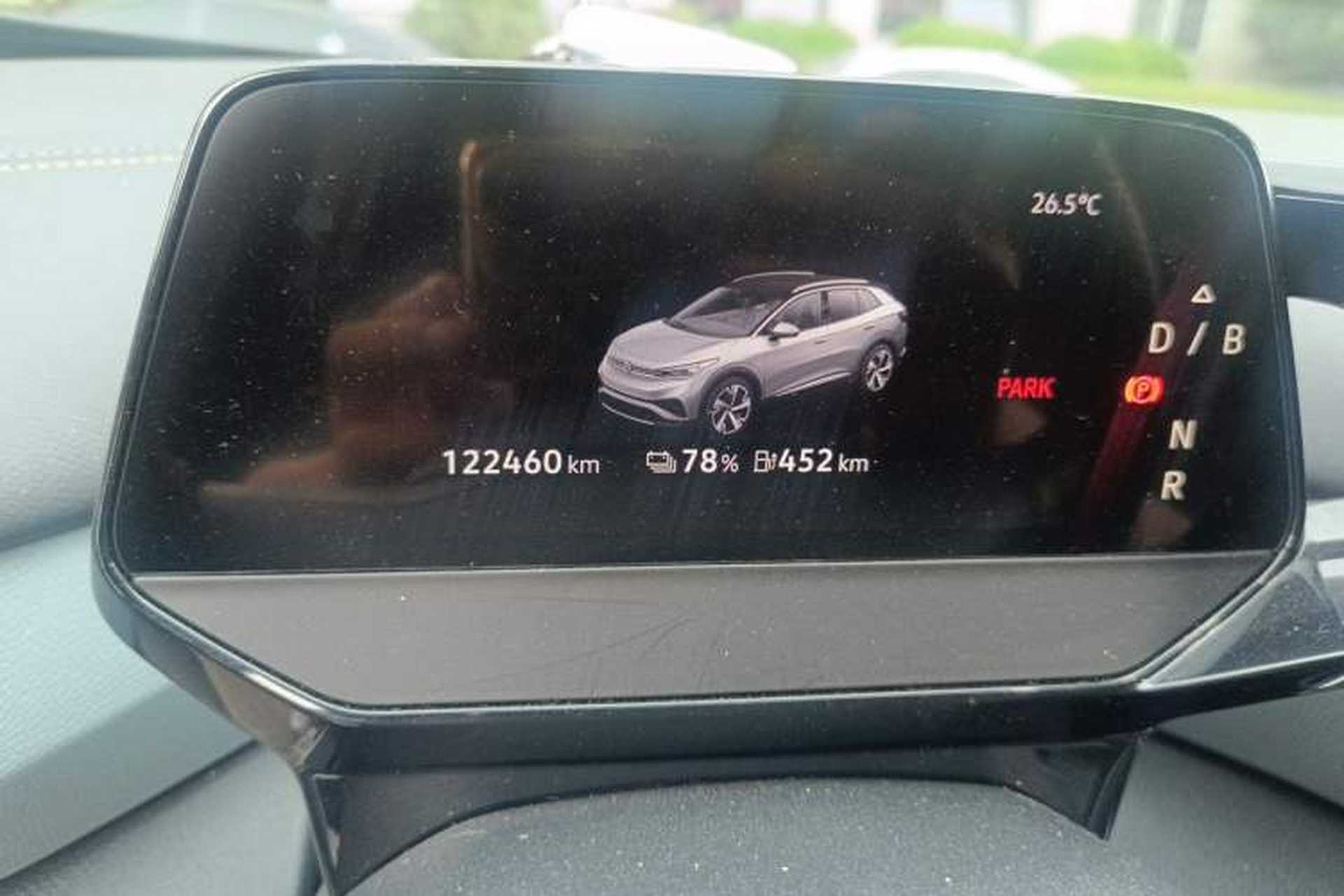 Used Volkswagen ID.4 X 2021 Pure+ Long-Range Edition Odometer Close Up