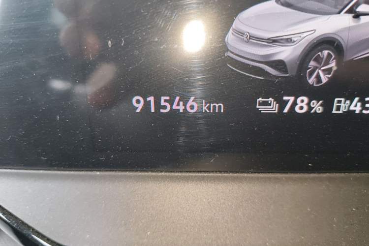 Used Volkswagen ID.4 X 2022 Pure Long-Range Version Odometer Close Up
