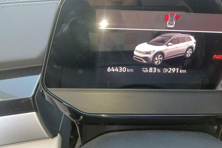 Used Volkswagen ID.6 CROZZ 2021 High-Performance PRIME Edition Odometer Close Up