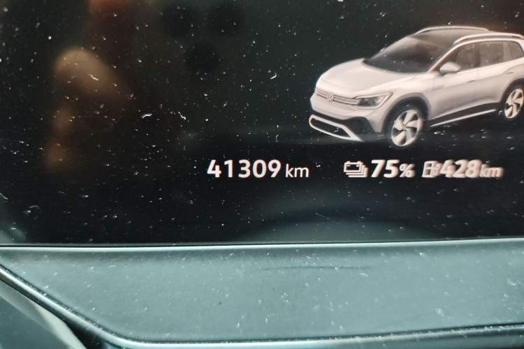 Used Volkswagen ID.6 CROZZ 2024 PRO Model Odometer Close Up