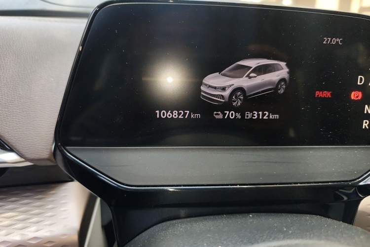 Used Volkswagen ID.6 X 2021 Pro Smart Long-Range Edition Odometer Close Up