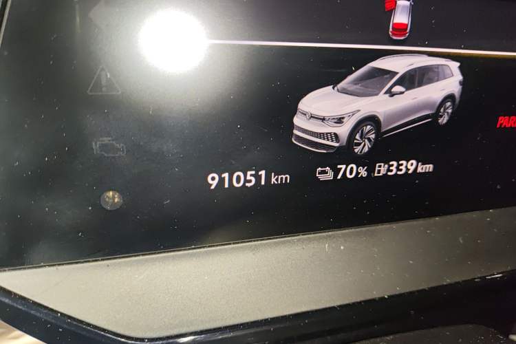 Used Volkswagen ID.6 X 2021 1st Edition ID. First Impression Edition Odometer Close Up