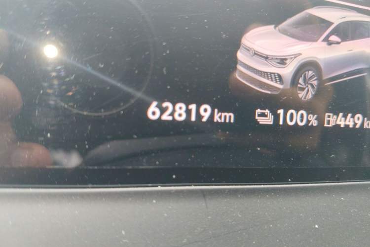 Used Volkswagen ID.6 X 2021 1st Edition ID. First Impression Edition Odometer Close Up