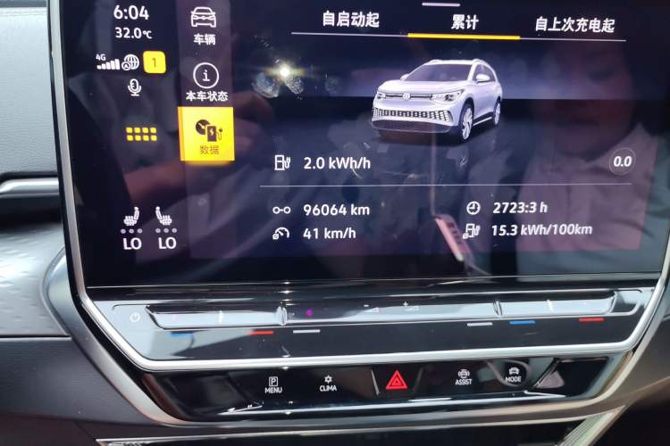 Used Volkswagen ID.6 X 2023 Ultra-Intelligent Long-Range Version Odometer Close Up
