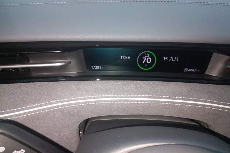 Used Volkswagen ID.7 VIZZION 2024 PRO Model Odometer Close Up