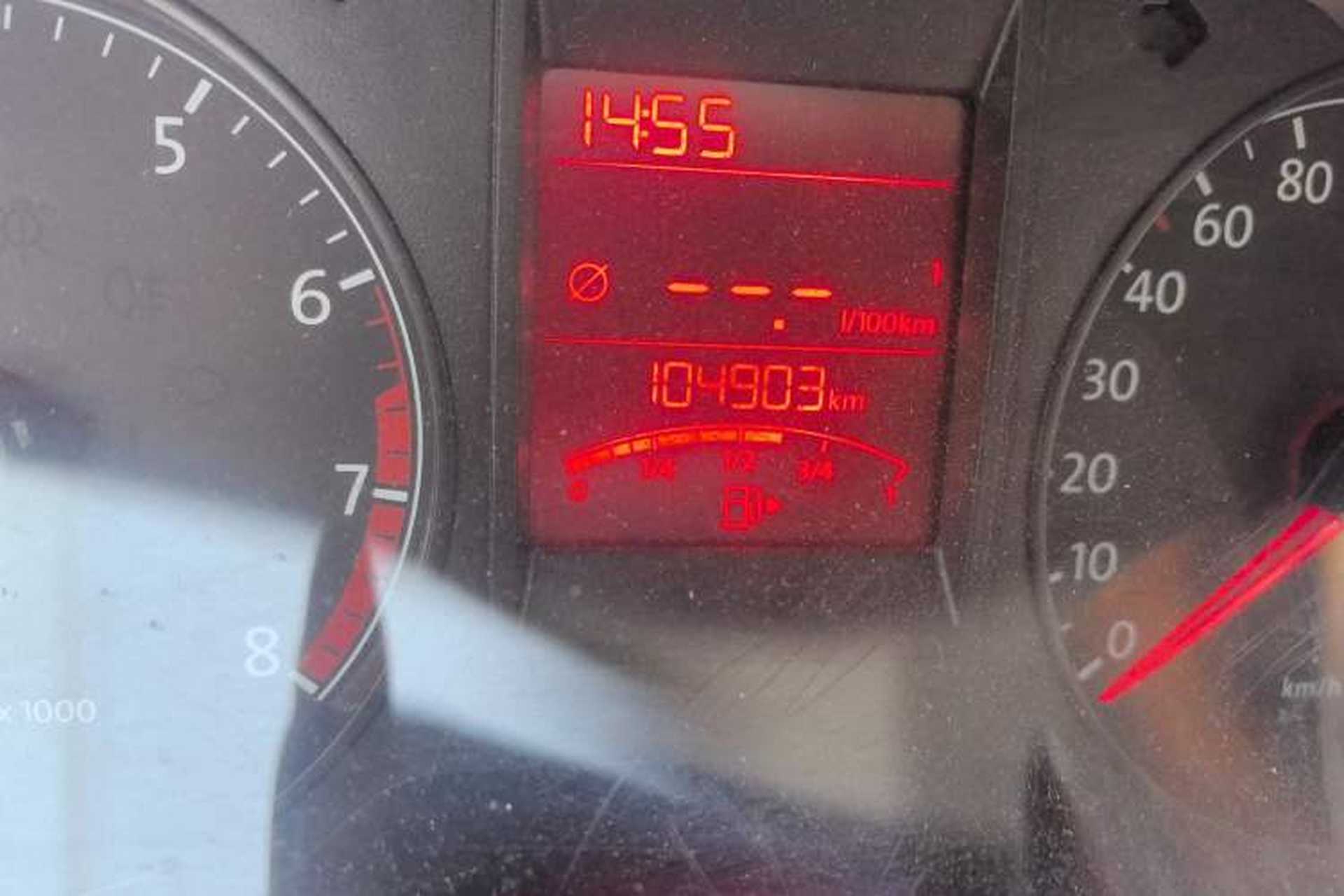 Used Volkswagen Jetta 2013 1.6L Manual Comfort Model Odometer Close Up