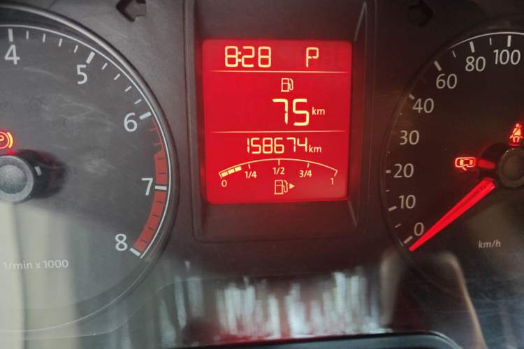 Used Volkswagen Jetta 2013 1.6L Automatic Comfort Model Odometer Close Up