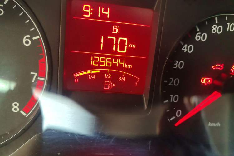 Used Volkswagen Jetta 2013 1.6L Manual Comfort Model Odometer Close Up