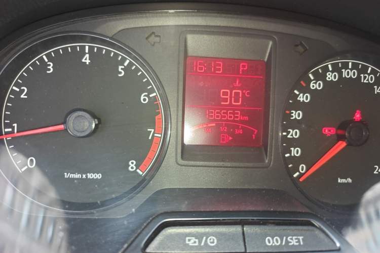 Used Volkswagen Jetta 2013 1.6L Automatic Comfort Model Odometer Close Up