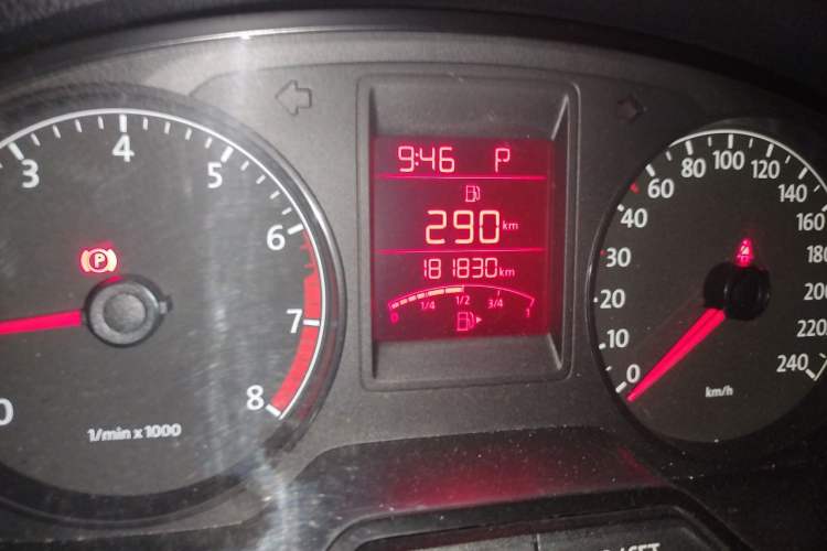 Used Volkswagen Jetta 2013 1.6L Automatic Comfort Model Odometer Close Up