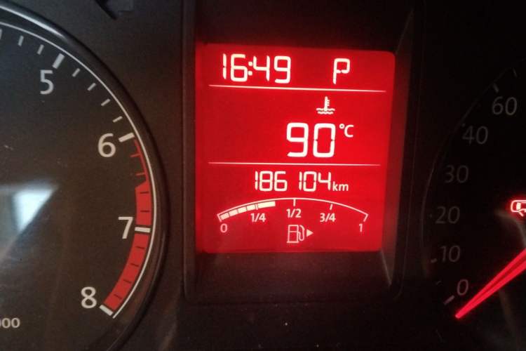 Used Volkswagen Jetta 2013 1.6L Automatic Comfort Model Odometer Close Up