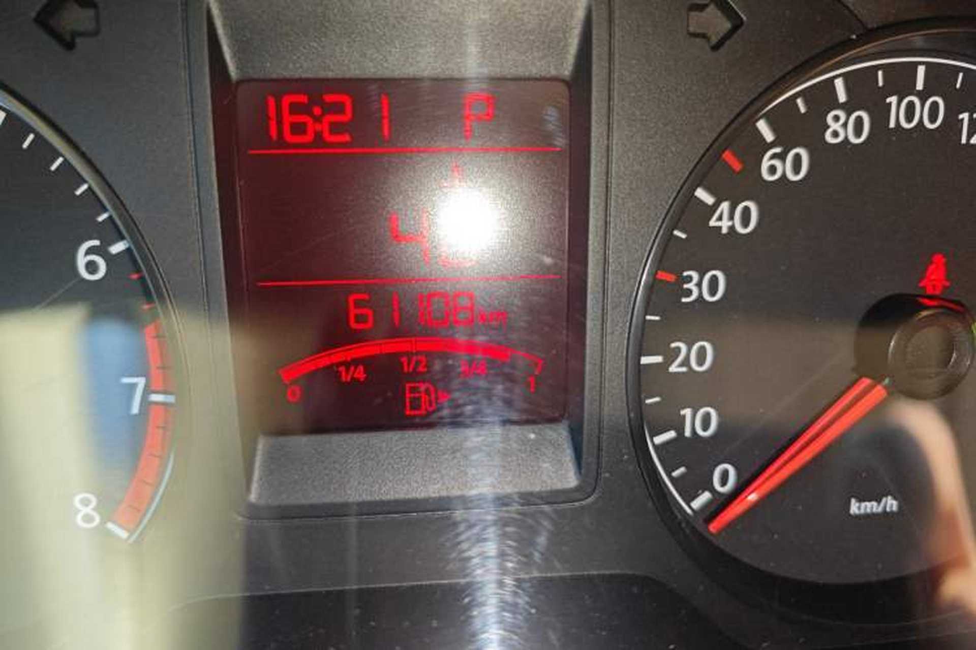 Used Volkswagen Jetta 2013 1.6L Automatic Comfort Model Odometer Close Up